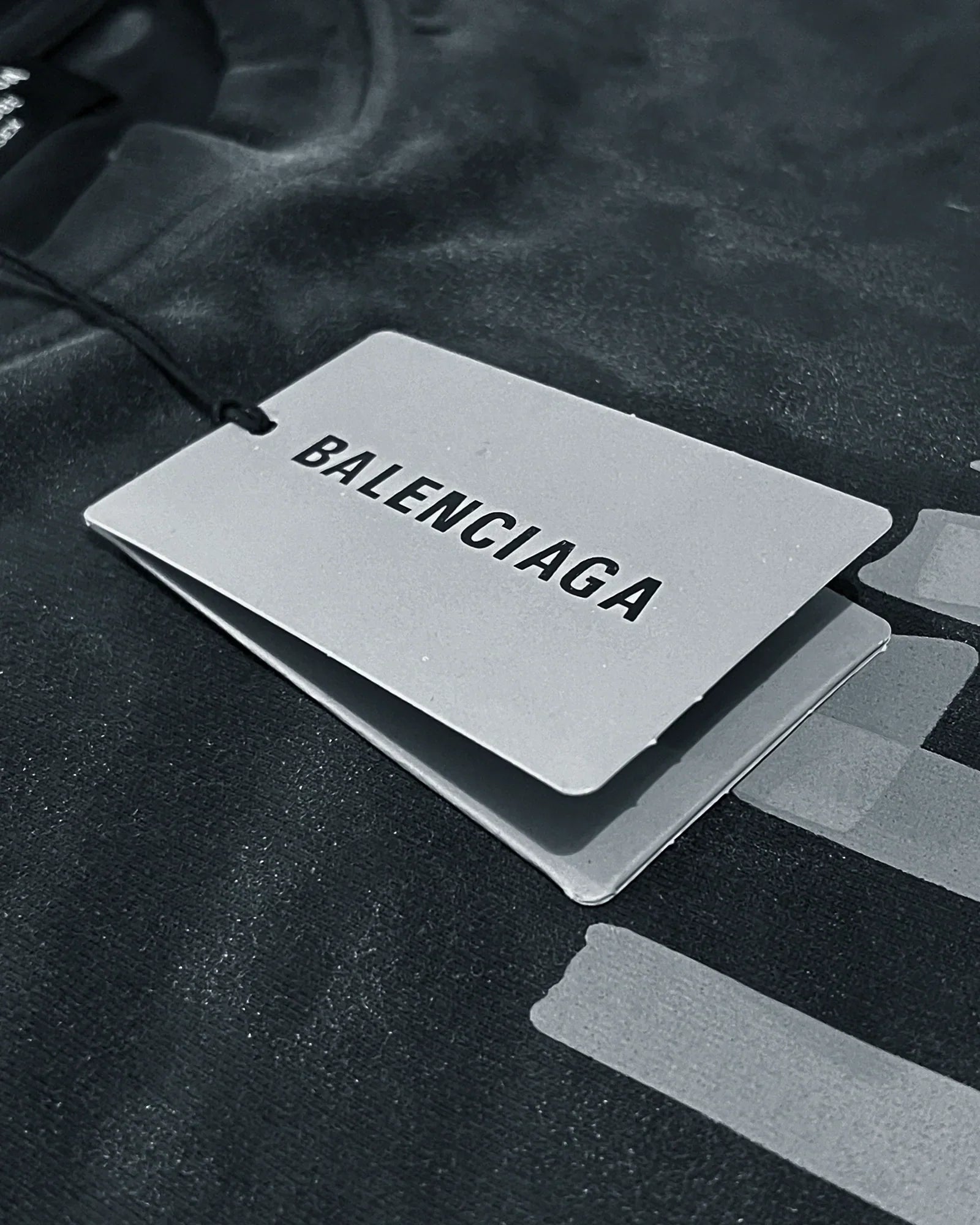 Balenciaga - Yellow Tape Distressed T-Shirt - Washed Black