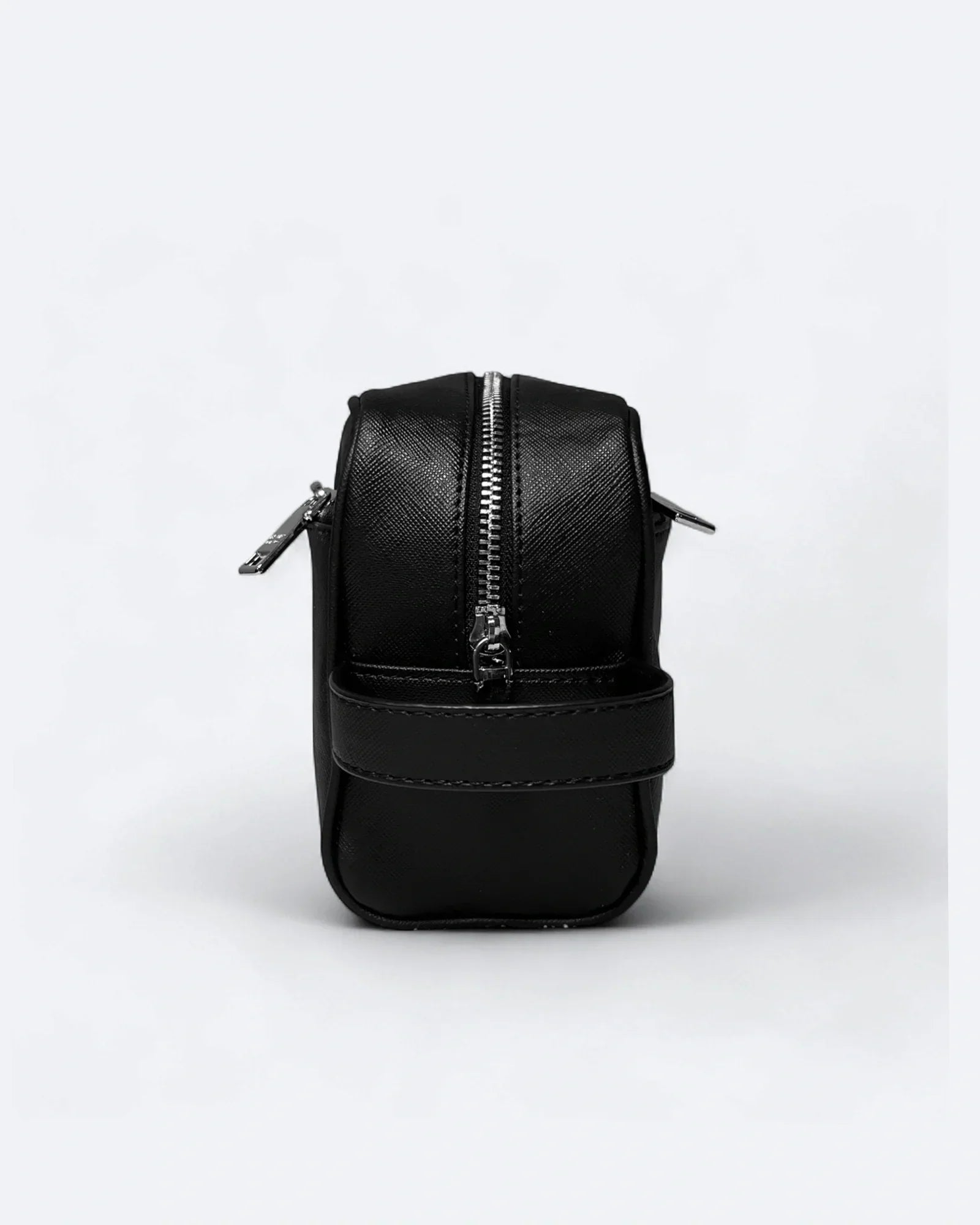 Prada - Logo Plate Hand Pouch Bag - Black