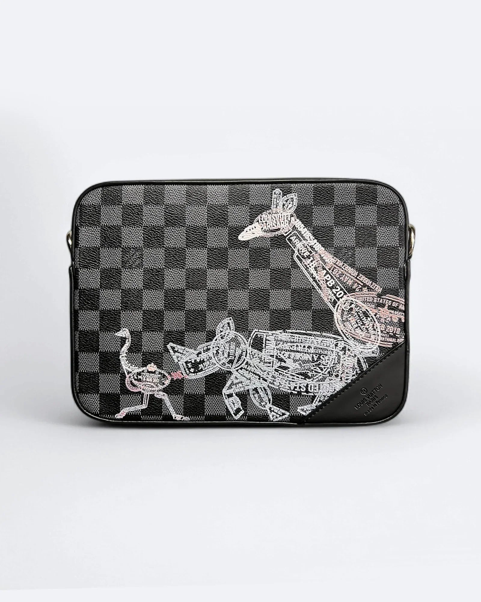 Louis Vuitton - Animal Passport Stamps Damier Trio Bags - Black