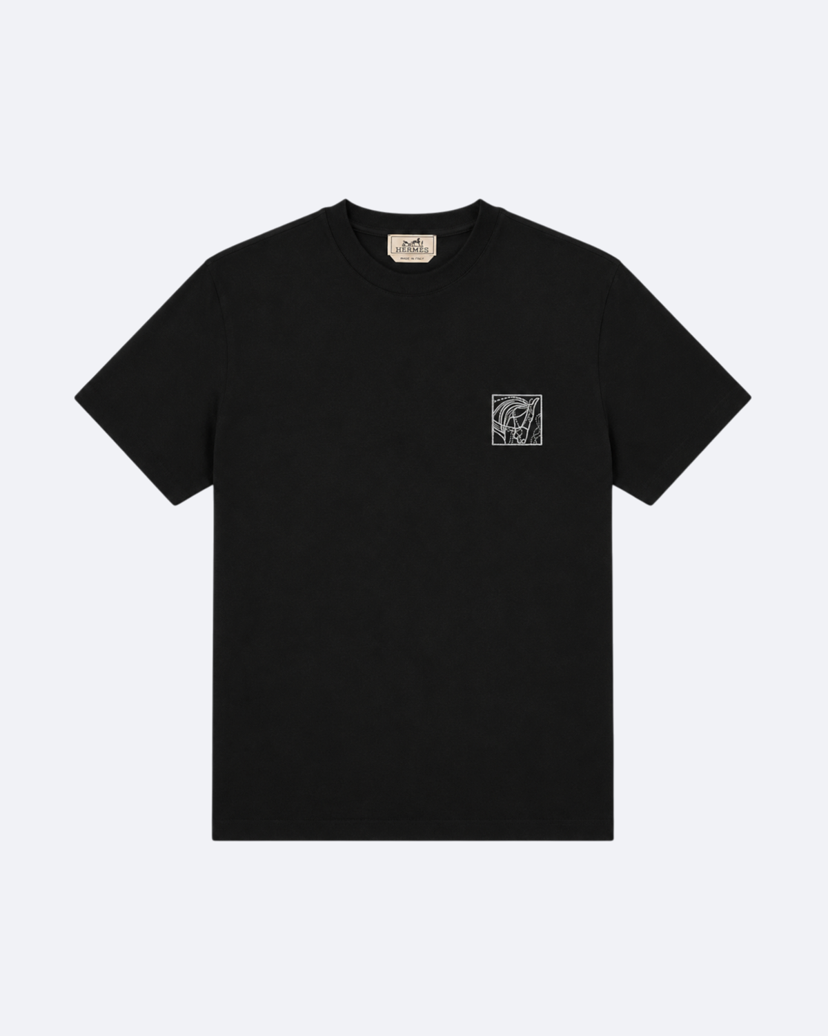 Hermes - Squared Horse T-Shirt - Black