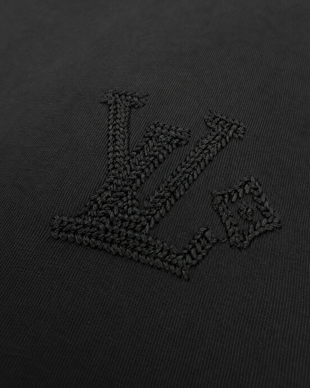 LVTN - Monogram Embroidery T-Shirt - Black