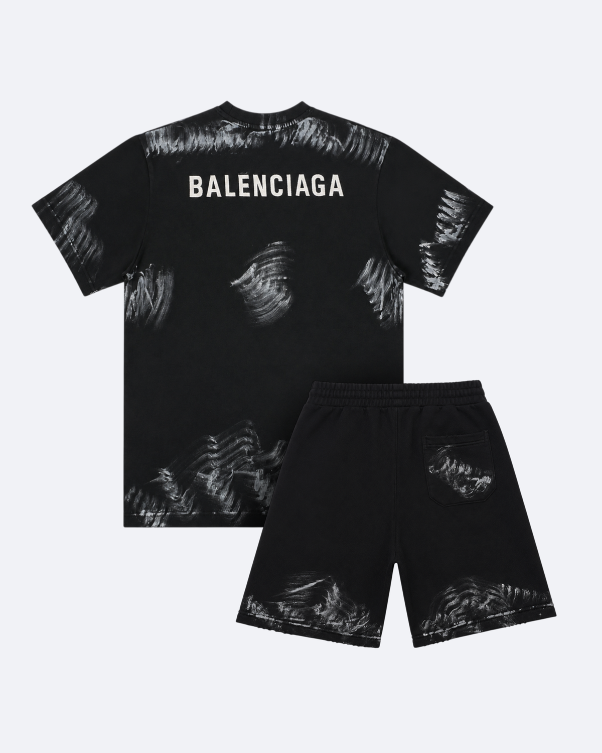 Balenciaga - Brushed Logo Summer Set - Black